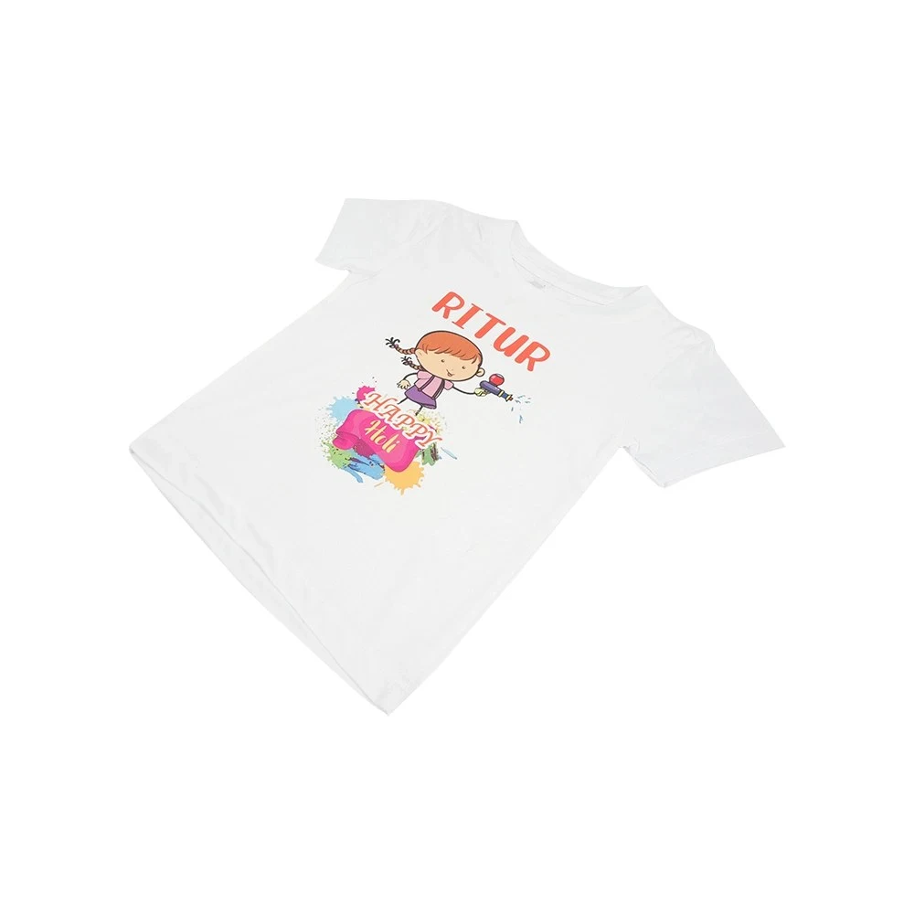 kids T-shirts with custom Holi design, size: 18